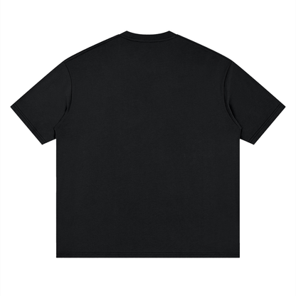 Back view of the Puerto Rico towns tee in Black Beauty.