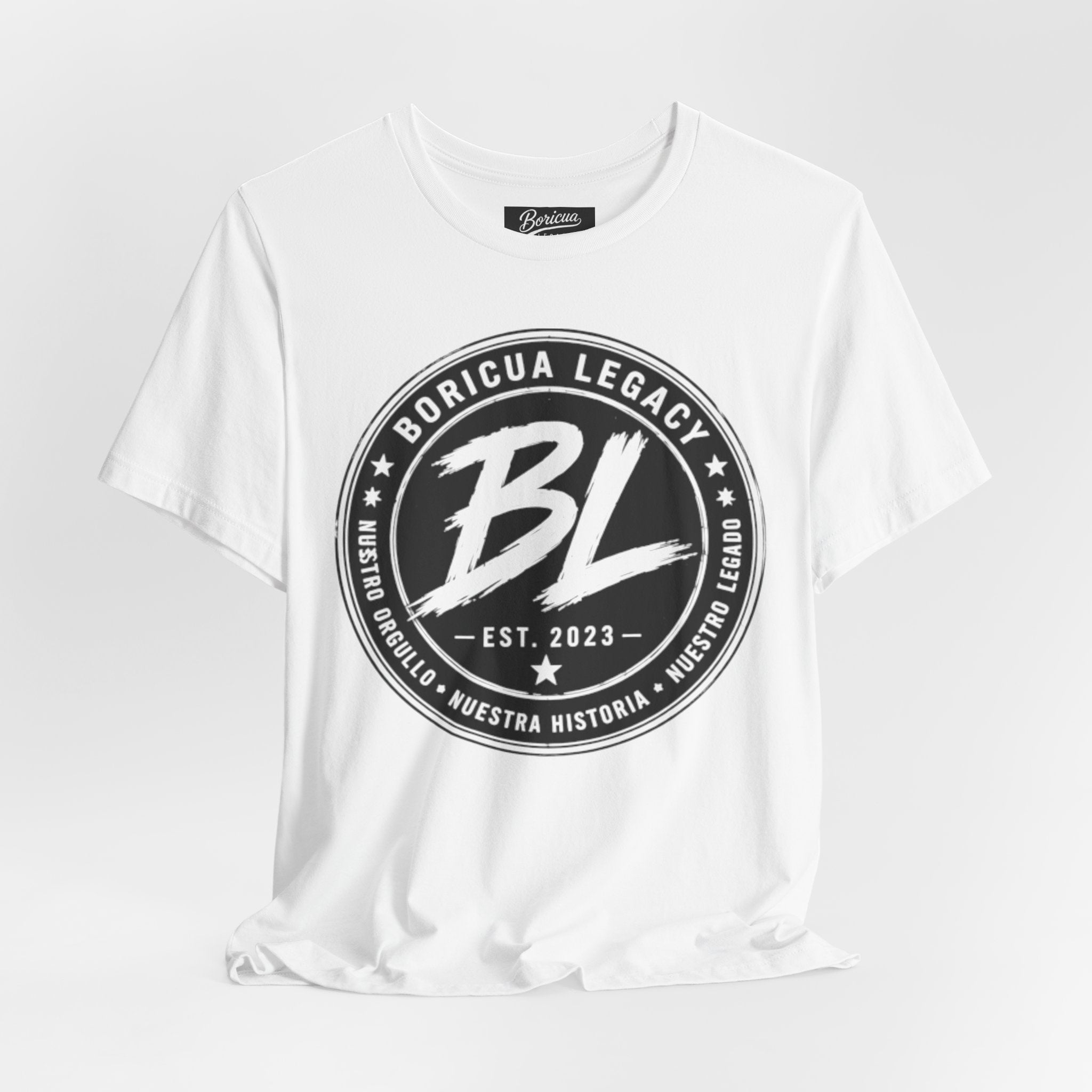 Black and White Logo Boricua Legacy