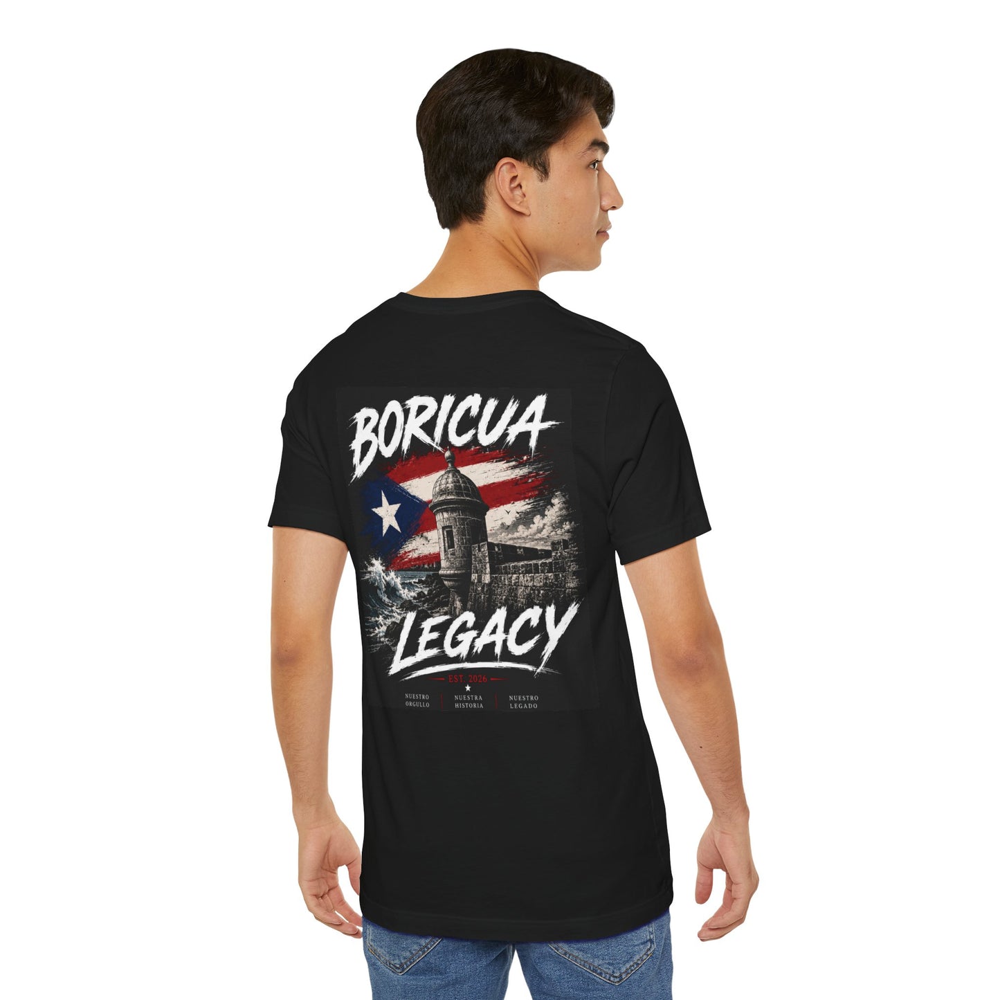 Puerto Rico Flag Castillo T-Shirt – Boricua Heritage Graphic Tee
