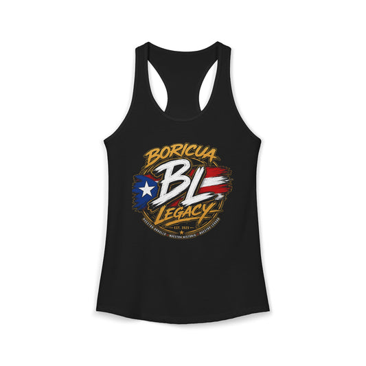 La Boricua — Women's Racerback Tank — Boricua Legacy Puerto Rican apparel