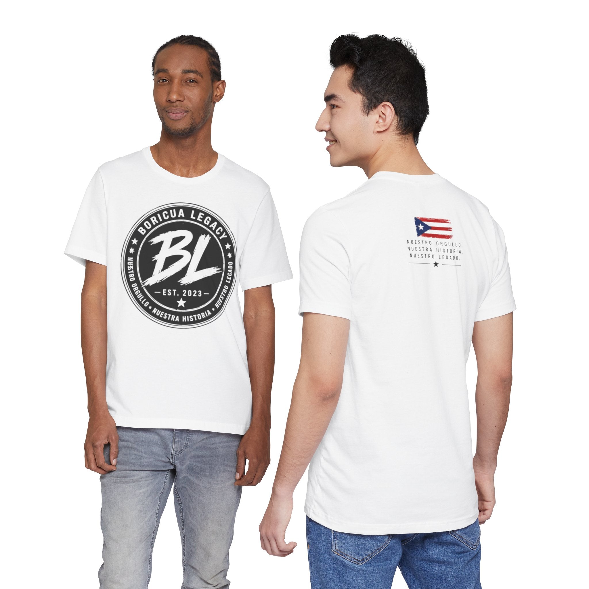 Black and White Logo Boricua Legacy