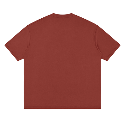 Back view of the Isabela Puerto Rico tee in Brick Red.