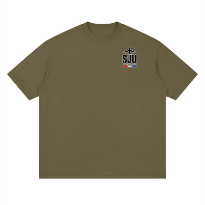 SJU Tee (Olive) – Boricua Legacy Puerto Rican apparel product photo