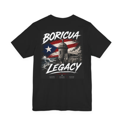 Puerto Rico Flag Castillo T-Shirt – Boricua Heritage Graphic Tee — Boricua Legacy Puerto Rican apparel