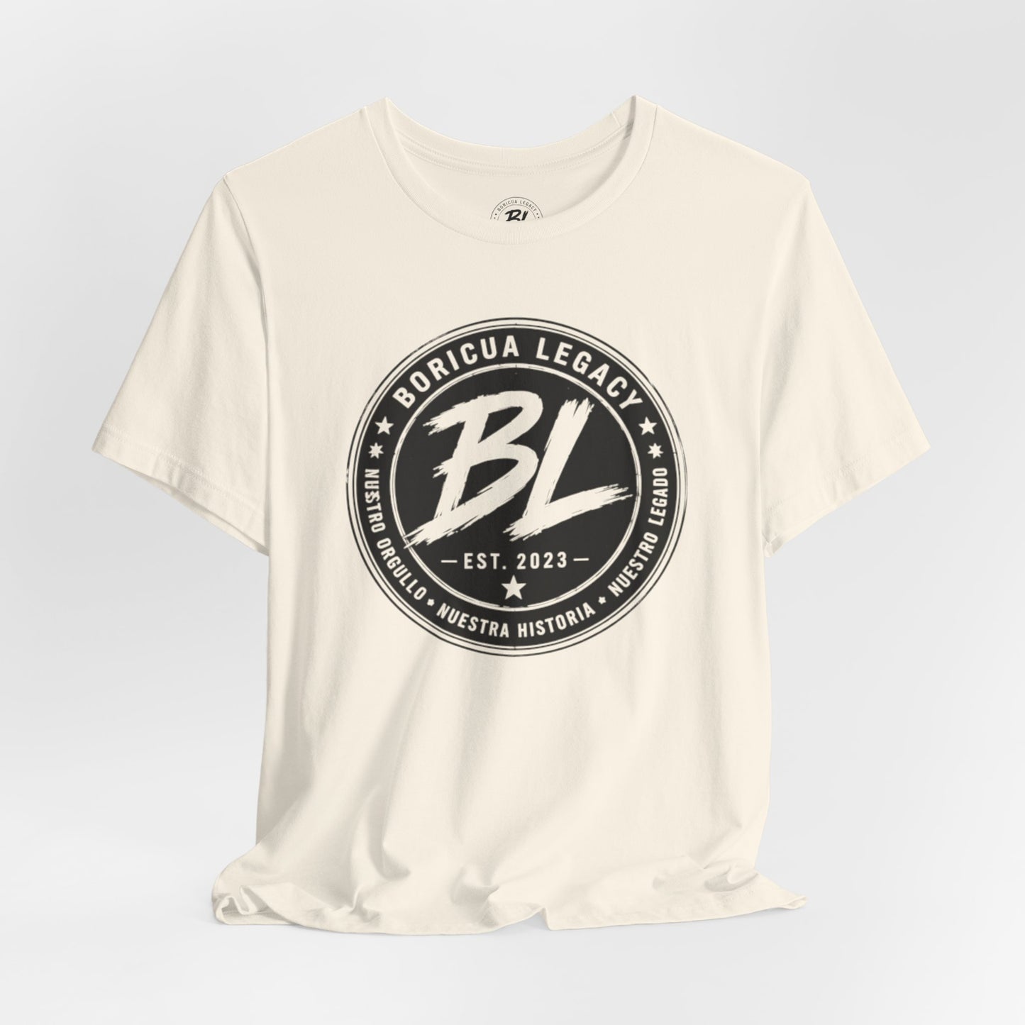 El Clásico — Boricua Legacy B&W Logo Tee — Boricua Legacy Puerto Rican apparel