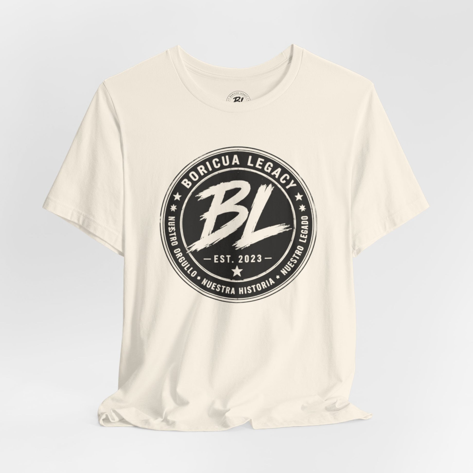 El Clásico — Boricua Legacy B&W Logo Tee — Boricua Legacy Puerto Rican apparel