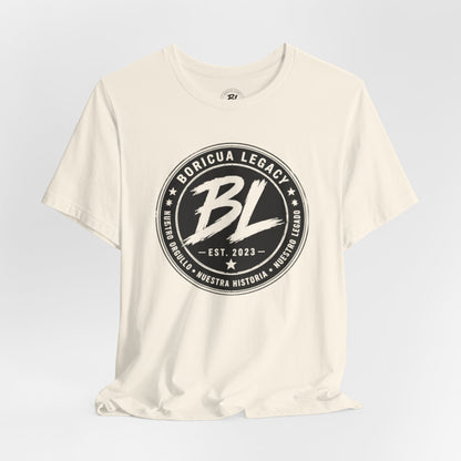 El Clásico — Boricua Legacy B&W Logo Tee — Boricua Legacy Puerto Rican apparel