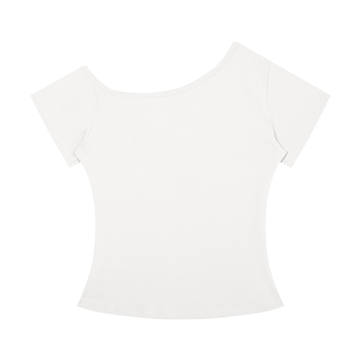 787 Off-Shoulder Tee in white, back
