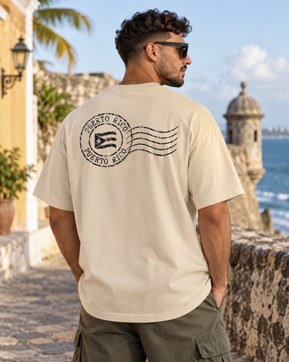 Stamped Flag Tee – Boricua Legacy Puerto Rican apparel product photo