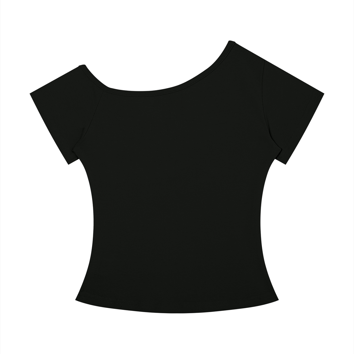 Isla del Encanto Off-Shoulder Tee in black, back