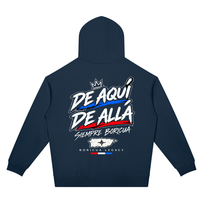 De Aquí De Allá Hoodie – Boricua Legacy Puerto Rican apparel product photo